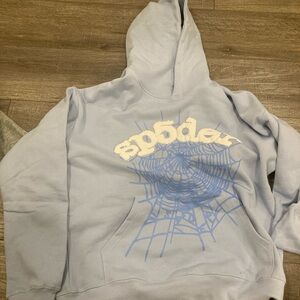 Kids Blue Spider Graphic Hoodie